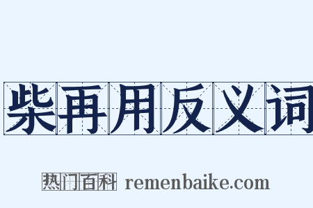 柴再用反义词是什么意思的图片